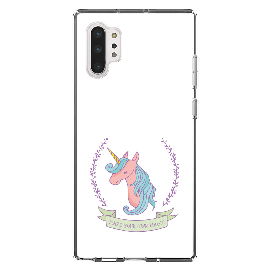 Unicorn, Make Your Own Magic, White Clear Shockproof iPhone Case, view 10