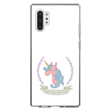 DistinctInk® Clear Shockproof Hybrid Case for Apple iPhone / Samsung Galaxy / Google Pixel - Unicorn - Make Your Own Magic - White
