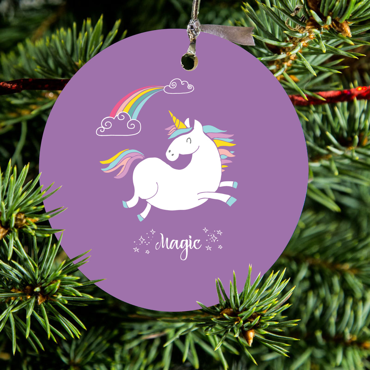 Purple Ceramic Ornament, view 2