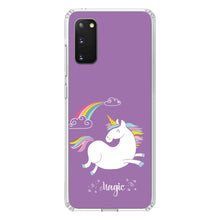 DistinctInk® Clear Shockproof Hybrid Case for Apple iPhone / Samsung Galaxy / Google Pixel - Unicorn - Rainbown - Magic - Purple
