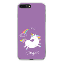 DistinctInk® Clear Shockproof Hybrid Case for Apple iPhone / Samsung Galaxy / Google Pixel - Unicorn - Rainbown - Magic - Purple