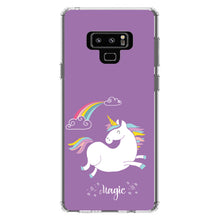 DistinctInk® Clear Shockproof Hybrid Case for Apple iPhone / Samsung Galaxy / Google Pixel - Unicorn - Rainbown - Magic - Purple