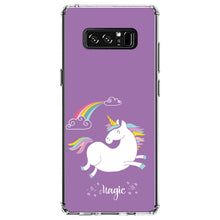 DistinctInk® Clear Shockproof Hybrid Case for Apple iPhone / Samsung Galaxy / Google Pixel - Unicorn - Rainbown - Magic - Purple