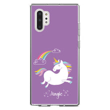 DistinctInk® Clear Shockproof Hybrid Case for Apple iPhone / Samsung Galaxy / Google Pixel - Unicorn - Rainbown - Magic - Purple