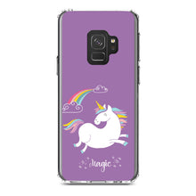 DistinctInk® Clear Shockproof Hybrid Case for Apple iPhone / Samsung Galaxy / Google Pixel - Unicorn - Rainbown - Magic - Purple