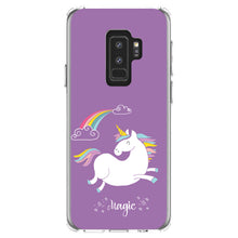 DistinctInk® Clear Shockproof Hybrid Case for Apple iPhone / Samsung Galaxy / Google Pixel - Unicorn - Rainbown - Magic - Purple