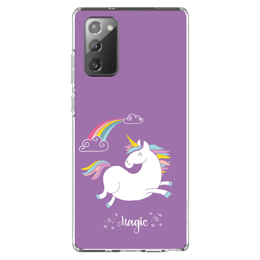 Unicorn, Rainbown, Magic, Purple Clear Shockproof iPhone Case, view 7