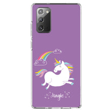 DistinctInk® Clear Shockproof Hybrid Case for Apple iPhone / Samsung Galaxy / Google Pixel - Unicorn - Rainbown - Magic - Purple