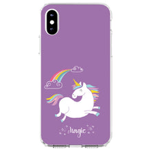 DistinctInk® Clear Shockproof Hybrid Case for Apple iPhone / Samsung Galaxy / Google Pixel - Unicorn - Rainbown - Magic - Purple