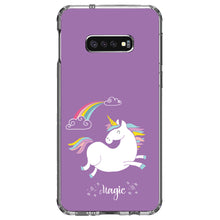 DistinctInk® Clear Shockproof Hybrid Case for Apple iPhone / Samsung Galaxy / Google Pixel - Unicorn - Rainbown - Magic - Purple