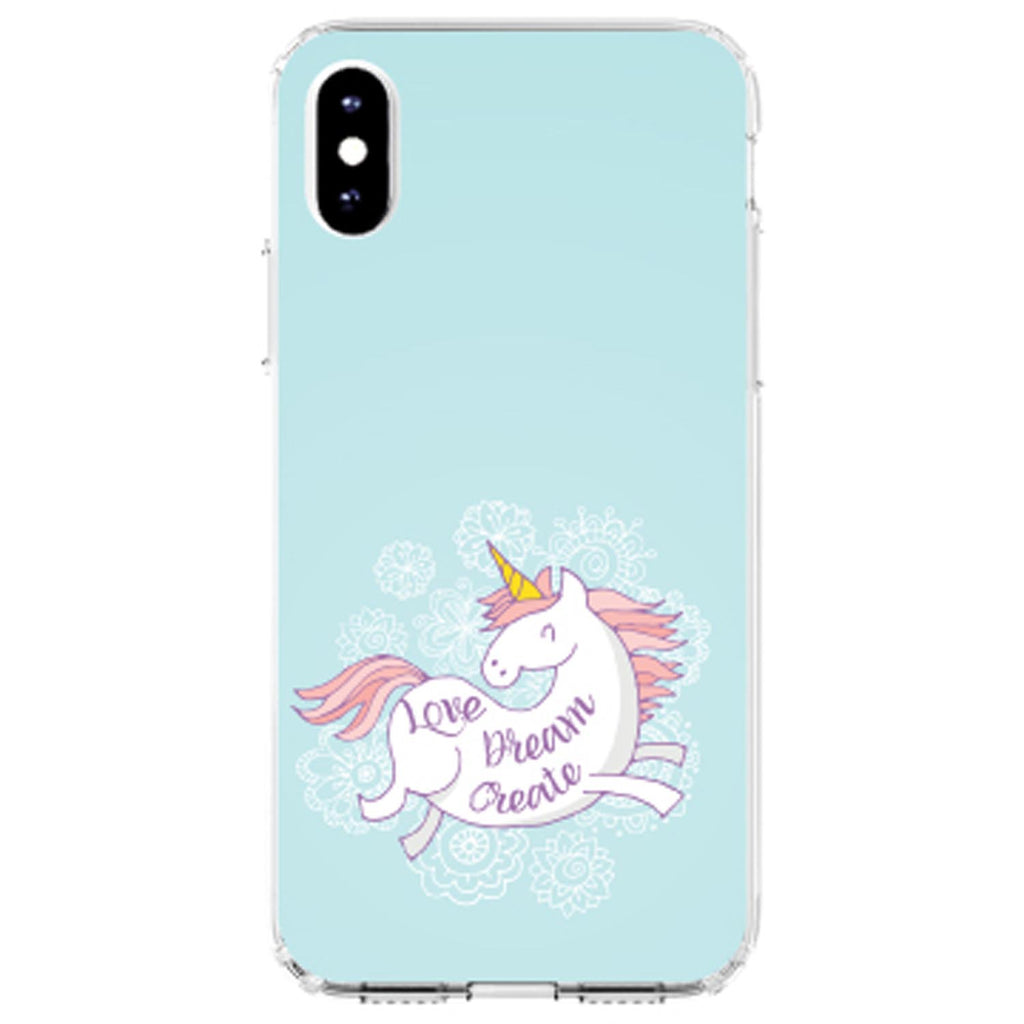 Flying Unicorn, Love / Dream / Create Clear Shockproof iPhone Case, view 4