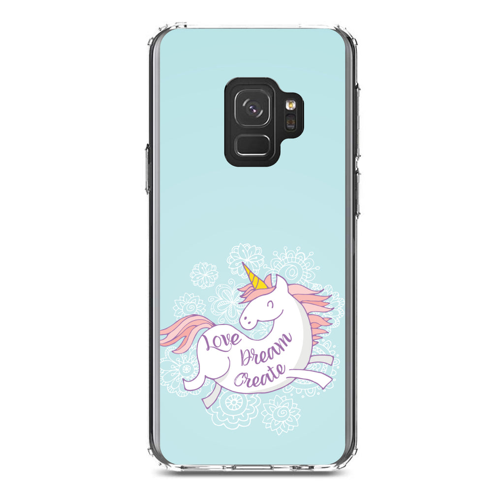 Flying Unicorn, Love / Dream / Create Clear Shockproof iPhone Case, view 19