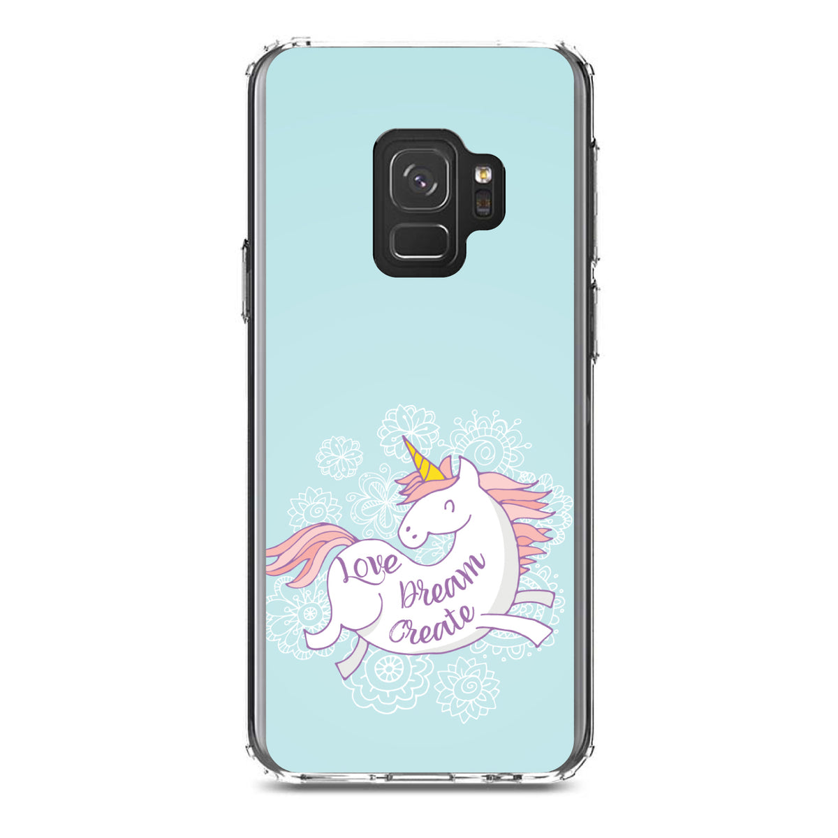 Flying Unicorn, Love / Dream / Create Clear Shockproof iPhone Case, view 19