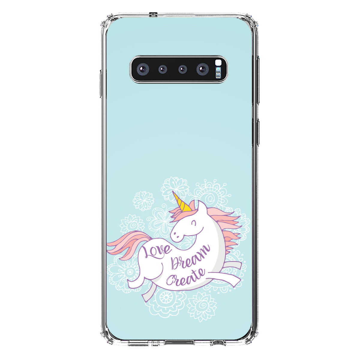 Flying Unicorn, Love / Dream / Create Clear Shockproof iPhone Case, view 16