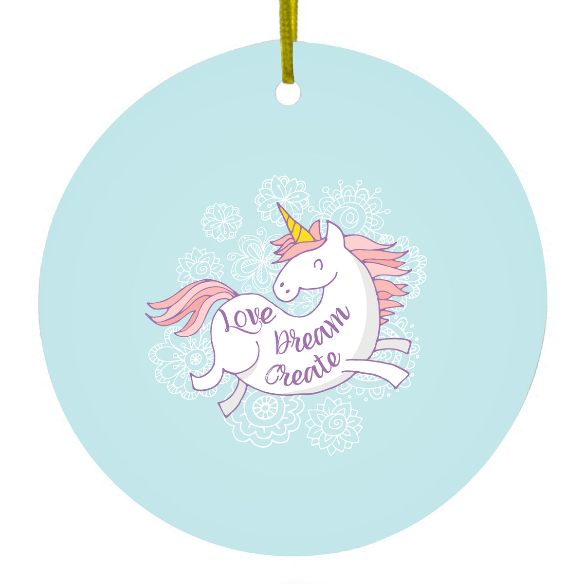Love / Dream / Create Ceramic Ornament