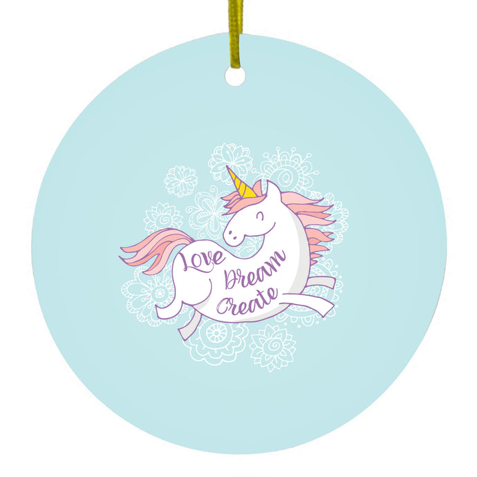 Love / Dream / Create Ceramic Ornament