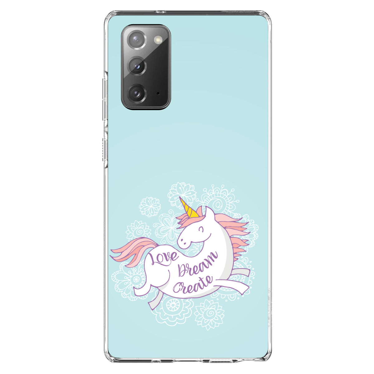 Flying Unicorn, Love / Dream / Create Clear Shockproof iPhone Case, view 8