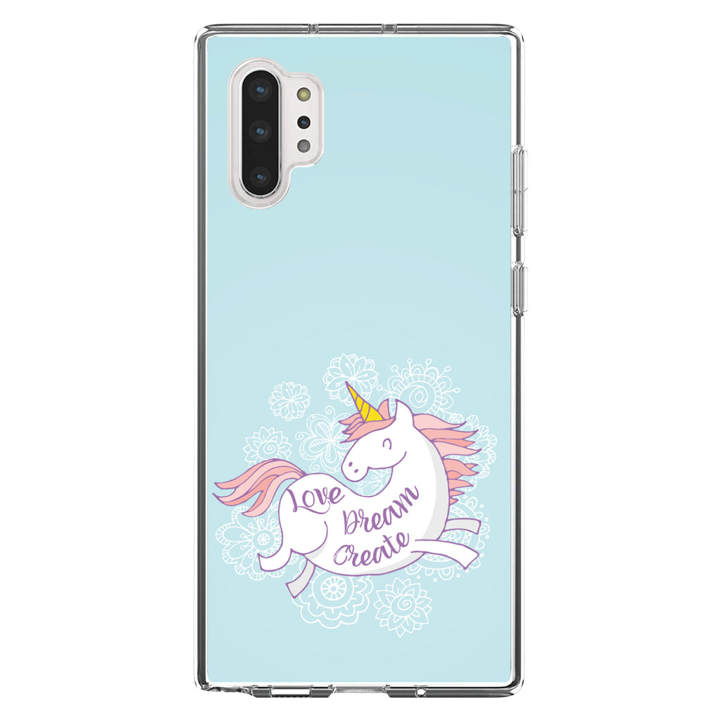 Flying Unicorn, Love / Dream / Create Clear Shockproof iPhone Case, view 10