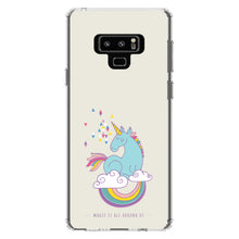 DistinctInk® Clear Shockproof Hybrid Case for Apple iPhone / Samsung Galaxy / Google Pixel - Unicorn Rainbow - Magic Is All Around Us