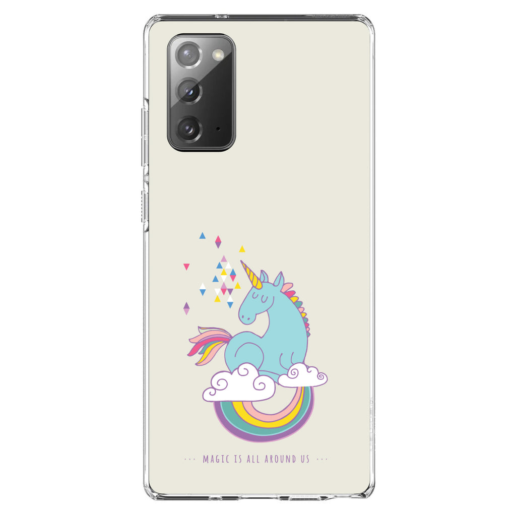 Unicorn Rainbow, Magic Is All Around Us Clear Shockproof iPhone Case, view 8