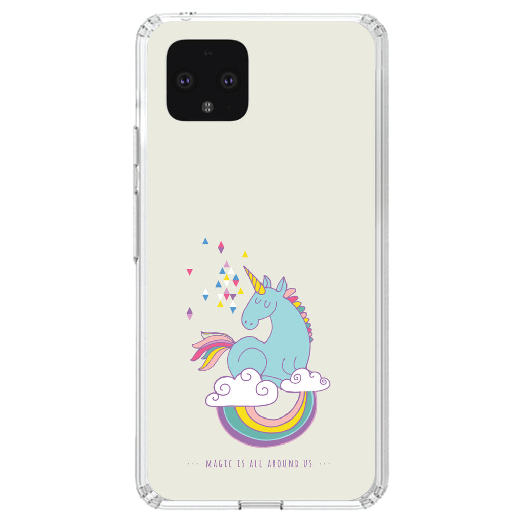 Unicorn Rainbow, Magic Is All Around Us Clear Shockproof iPhone Case, view 24