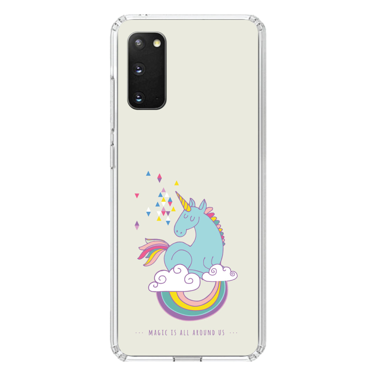 Unicorn Rainbow, Magic Is All Around Us Clear Shockproof iPhone Case, view 14