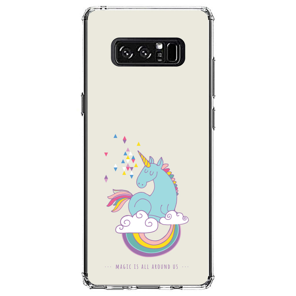 Unicorn Rainbow, Magic Is All Around Us Clear Shockproof iPhone Case, view 12