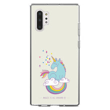 DistinctInk® Clear Shockproof Hybrid Case for Apple iPhone / Samsung Galaxy / Google Pixel - Unicorn Rainbow - Magic Is All Around Us