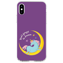 DistinctInk® Clear Shockproof Hybrid Case for Apple iPhone / Samsung Galaxy / Google Pixel - Unicorn Moon - Don't Forget to Dream
