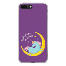 DistinctInk® Clear Shockproof Hybrid Case for Apple iPhone / Samsung Galaxy / Google Pixel - Unicorn Moon - Don't Forget to Dream