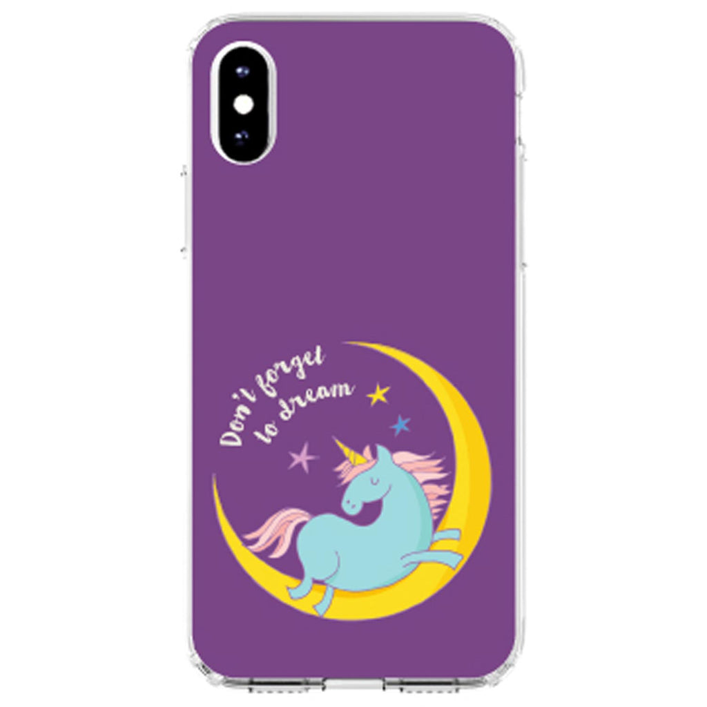 Unicorn Moon, Don't Forget to Dream Clear Shockproof iPhone Case, view 2