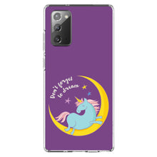 DistinctInk® Clear Shockproof Hybrid Case for Apple iPhone / Samsung Galaxy / Google Pixel - Unicorn Moon - Don't Forget to Dream