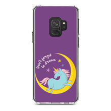DistinctInk® Clear Shockproof Hybrid Case for Apple iPhone / Samsung Galaxy / Google Pixel - Unicorn Moon - Don't Forget to Dream