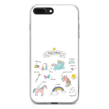 DistinctInk® Clear Shockproof Hybrid Case for Apple iPhone / Samsung Galaxy / Google Pixel - Magic Collection White - Unicorn, Rainbow