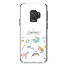 DistinctInk® Clear Shockproof Hybrid Case for Apple iPhone / Samsung Galaxy / Google Pixel - Magic Collection White - Unicorn, Rainbow