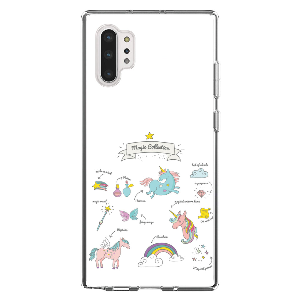Magic Collection White, Unicorn, Rainbow Clear Shockproof iPhone Case, view 10