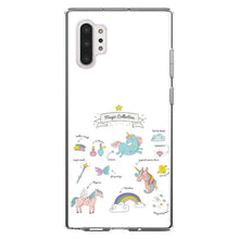 DistinctInk® Clear Shockproof Hybrid Case for Apple iPhone / Samsung Galaxy / Google Pixel - Magic Collection White - Unicorn, Rainbow