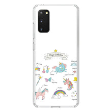 DistinctInk® Clear Shockproof Hybrid Case for Apple iPhone / Samsung Galaxy / Google Pixel - Magic Collection White - Unicorn, Rainbow