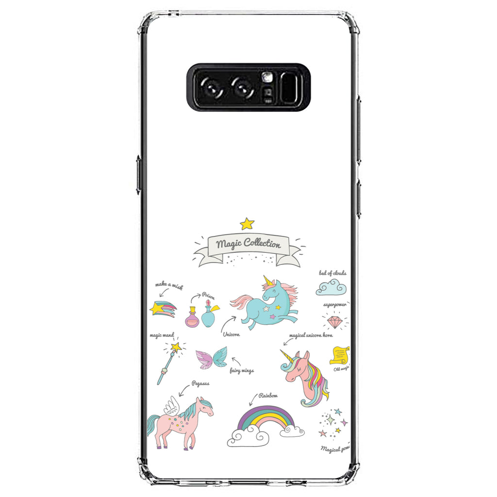 Magic Collection White, Unicorn, Rainbow Clear Shockproof iPhone Case, view 12
