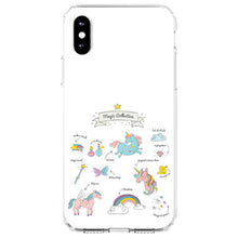 DistinctInk® Clear Shockproof Hybrid Case for Apple iPhone / Samsung Galaxy / Google Pixel - Magic Collection White - Unicorn, Rainbow