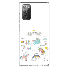 DistinctInk® Clear Shockproof Hybrid Case for Apple iPhone / Samsung Galaxy / Google Pixel - Magic Collection White - Unicorn, Rainbow