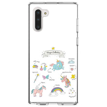 DistinctInk® Clear Shockproof Hybrid Case for Apple iPhone / Samsung Galaxy / Google Pixel - Magic Collection White - Unicorn, Rainbow