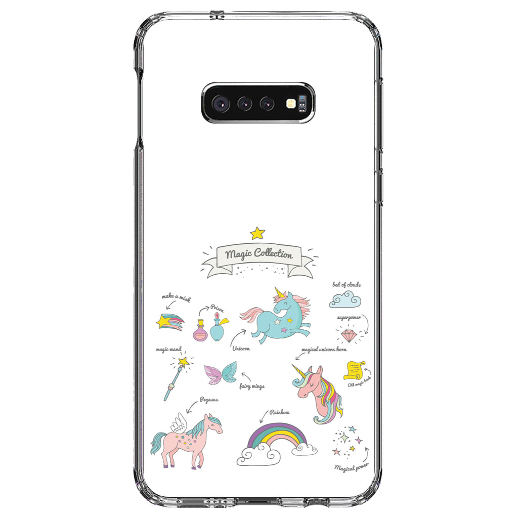 Magic Collection White, Unicorn, Rainbow Clear Shockproof iPhone Case, view 18