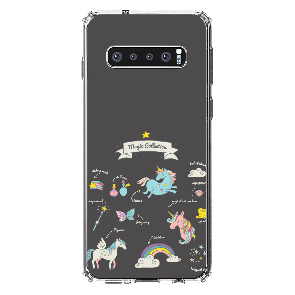 Magic Collection Grey, Unicorn, Rainbow Clear Shockproof iPhone Case, view 16