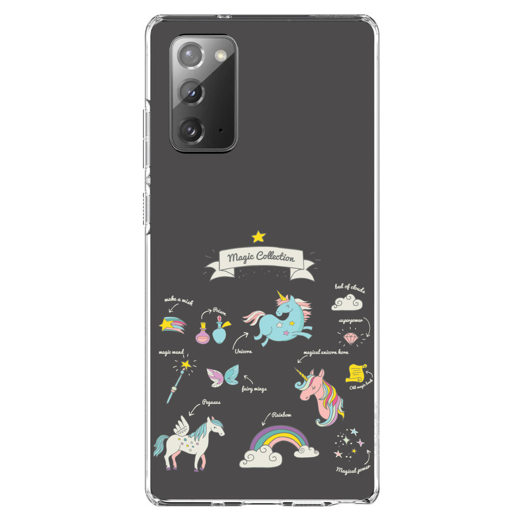 Magic Collection Grey, Unicorn, Rainbow Clear Shockproof iPhone Case, view 8