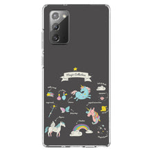DistinctInk® Clear Shockproof Hybrid Case for Apple iPhone / Samsung Galaxy / Google Pixel - Magic Collection Grey  - Unicorn, Rainbow
