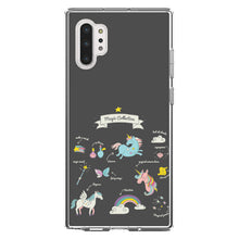 DistinctInk® Clear Shockproof Hybrid Case for Apple iPhone / Samsung Galaxy / Google Pixel - Magic Collection Grey  - Unicorn, Rainbow