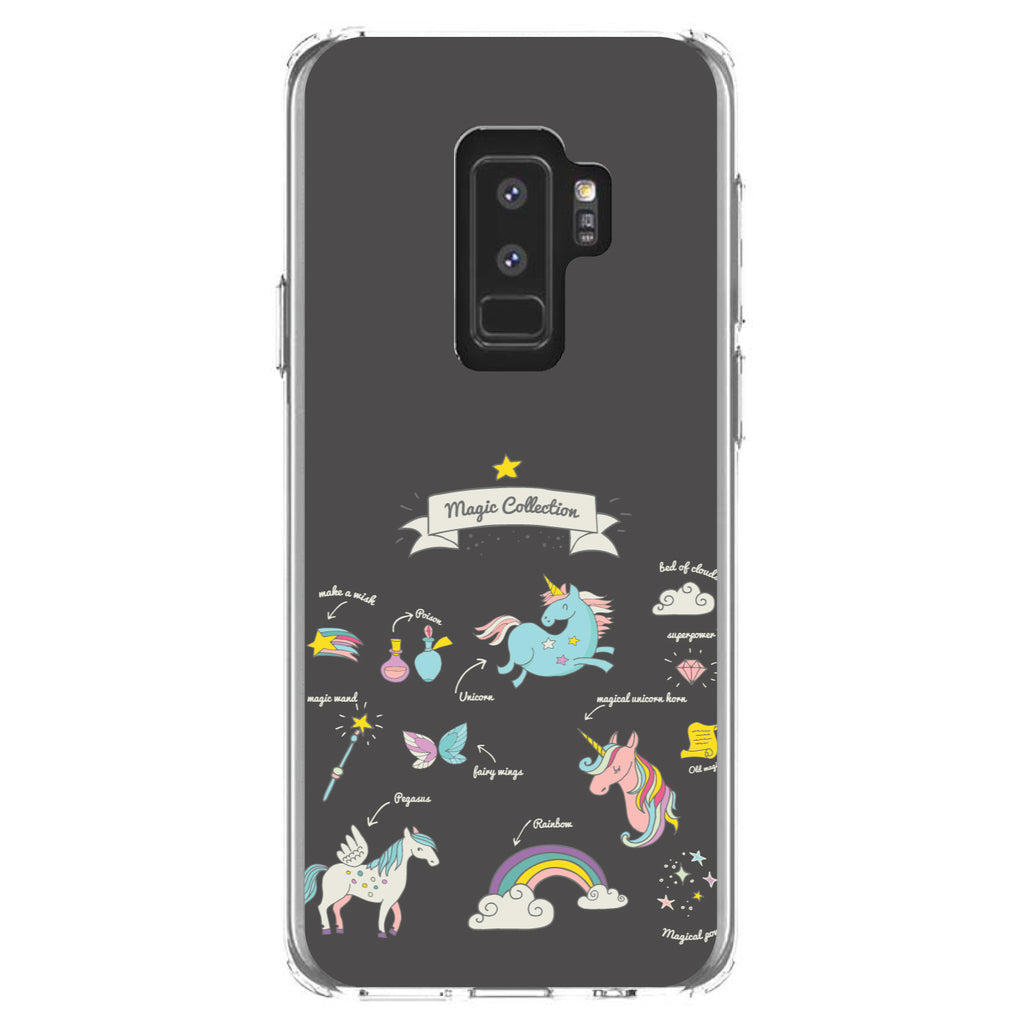 Magic Collection Grey, Unicorn, Rainbow Clear Shockproof iPhone Case, view 20
