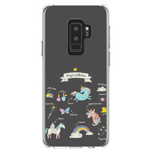 DistinctInk® Clear Shockproof Hybrid Case for Apple iPhone / Samsung Galaxy / Google Pixel - Magic Collection Grey  - Unicorn, Rainbow