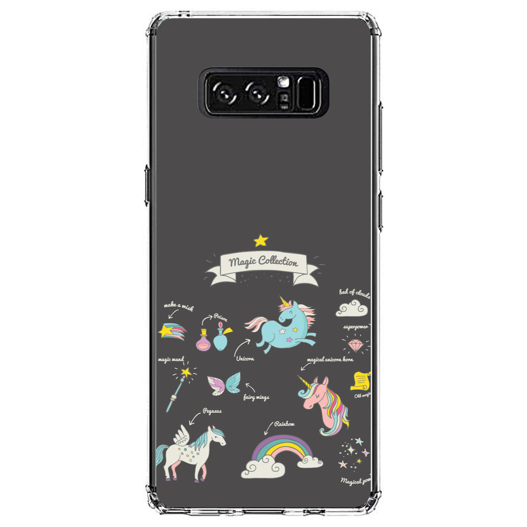 Magic Collection Grey, Unicorn, Rainbow Clear Shockproof iPhone Case, view 12